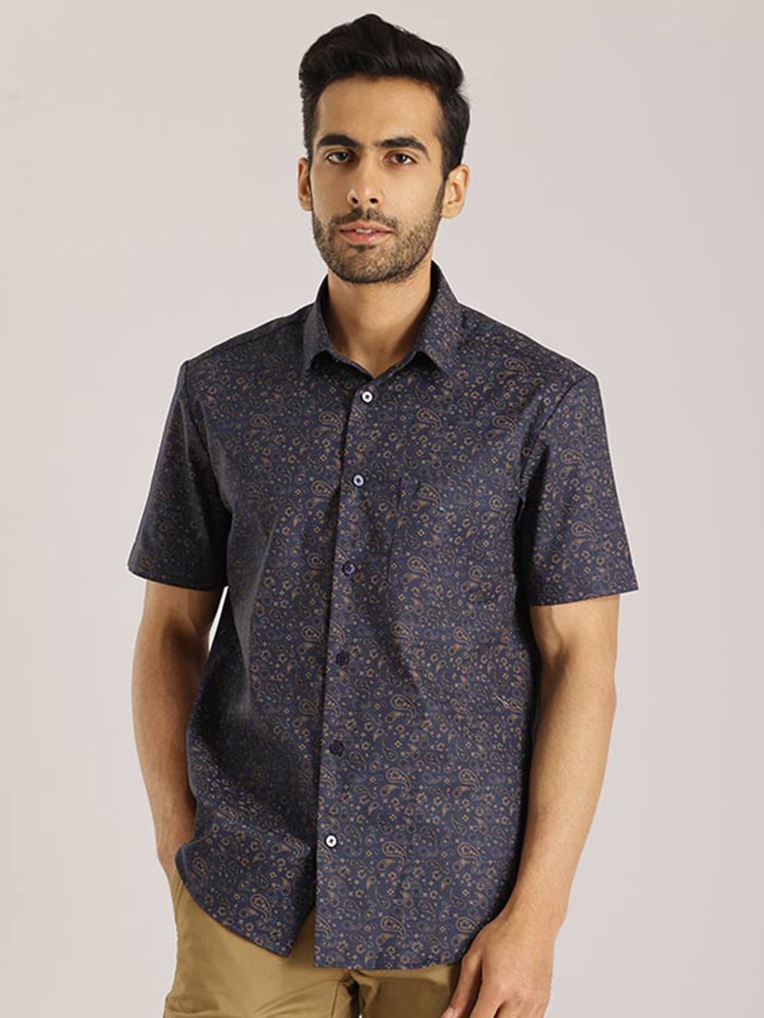 Indian Terrain Chiseled Slim Fit Ethnic Printed Spread Collar Pure Cotton Shirt, Purple
Indian Terrain Chiseled Slim Fit Ethnic Printed Spread Collar Pure Cotton Shirt, Purple