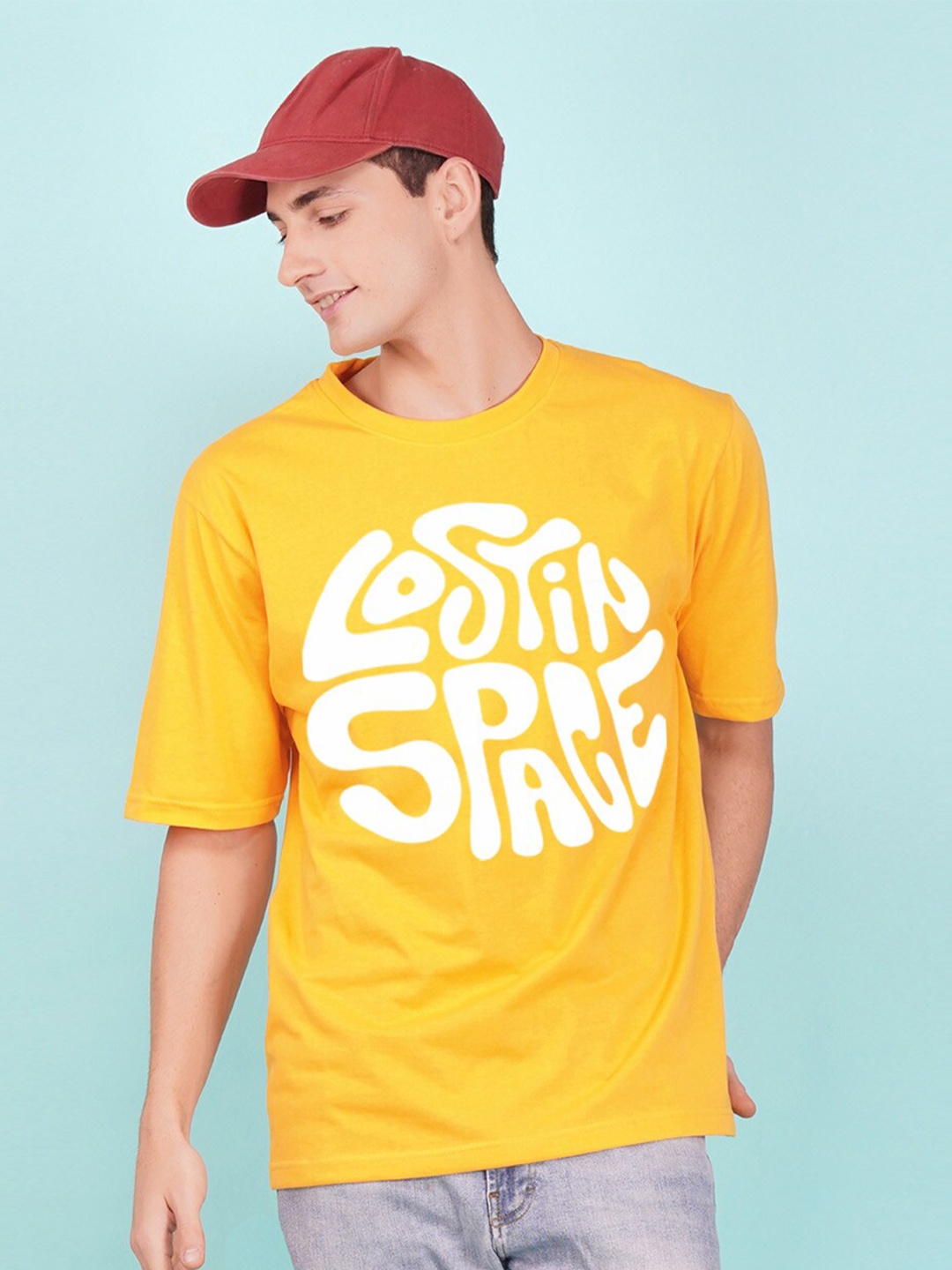 NUSYL Typography Printed Drop-Shoulder Sleeves Oversized Casual Cotton T-shirt, Yellow
NUSYL Typography Printed Drop-Shoulder Sleeves Oversized Casual Cotton T-shirt, Yellow