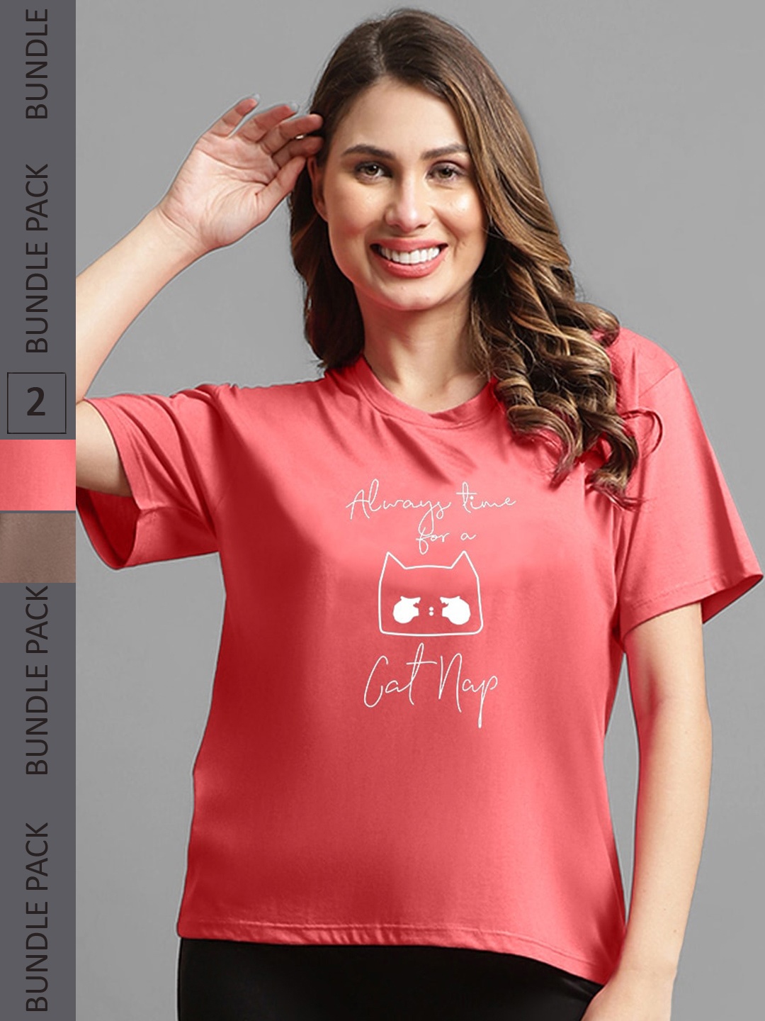 Kanvin Pack Of 2 Printed Drop-Shoulder Sleeves Casual Cotton T-shirts, Camel brown
Kanvin Pack Of 2 Printed Drop-Shoulder Sleeves Casual Cotton T-shirts, Camel brown