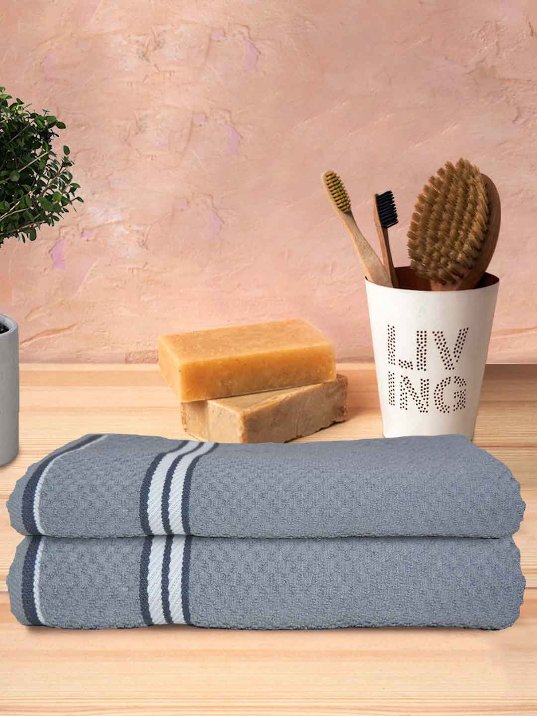 Athom Trendz Popcorn Grey 2 Pieces Textured 300 GSM Organic Cotton Super Soft Bath Towels
Athom Trendz Popcorn Grey 2 Pieces Textured 300 GSM Organic Cotton Super Soft Bath Towels