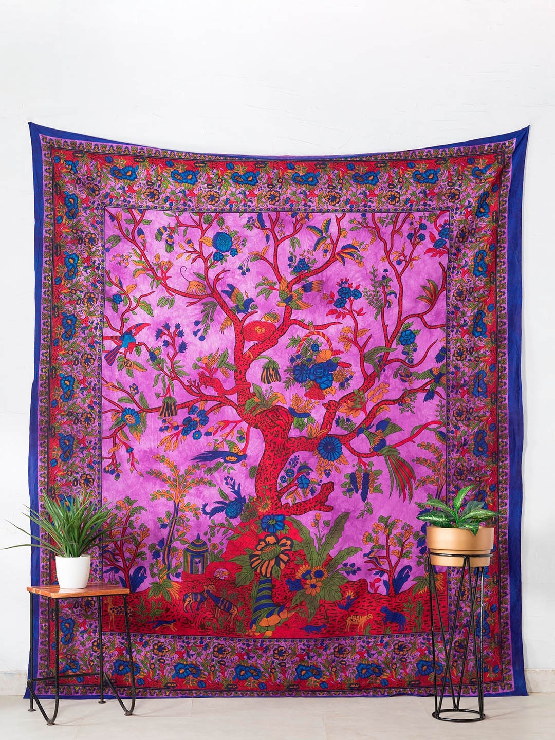 HANDICRAFT PALACE Purple Tree of Life Printed Pure Cotton Hanging Tapestry Wall Decor
HANDICRAFT PALACE Purple Tree of Life Printed Pure Cotton Hanging Tapestry Wall Decor