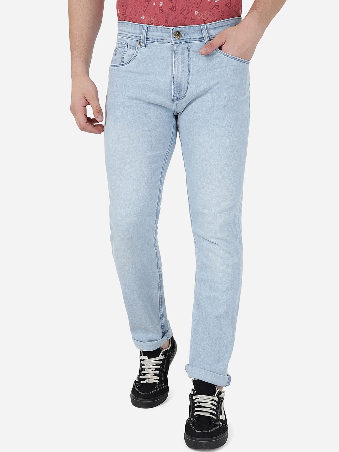 Greenfibre Men Clean Look Mid Rise Light Fade Cotton Straight Fit Stretchable Jeans, Blue
Greenfibre Men Clean Look Mid Rise Light Fade Cotton Straight Fit Stretchable Jeans, Blue