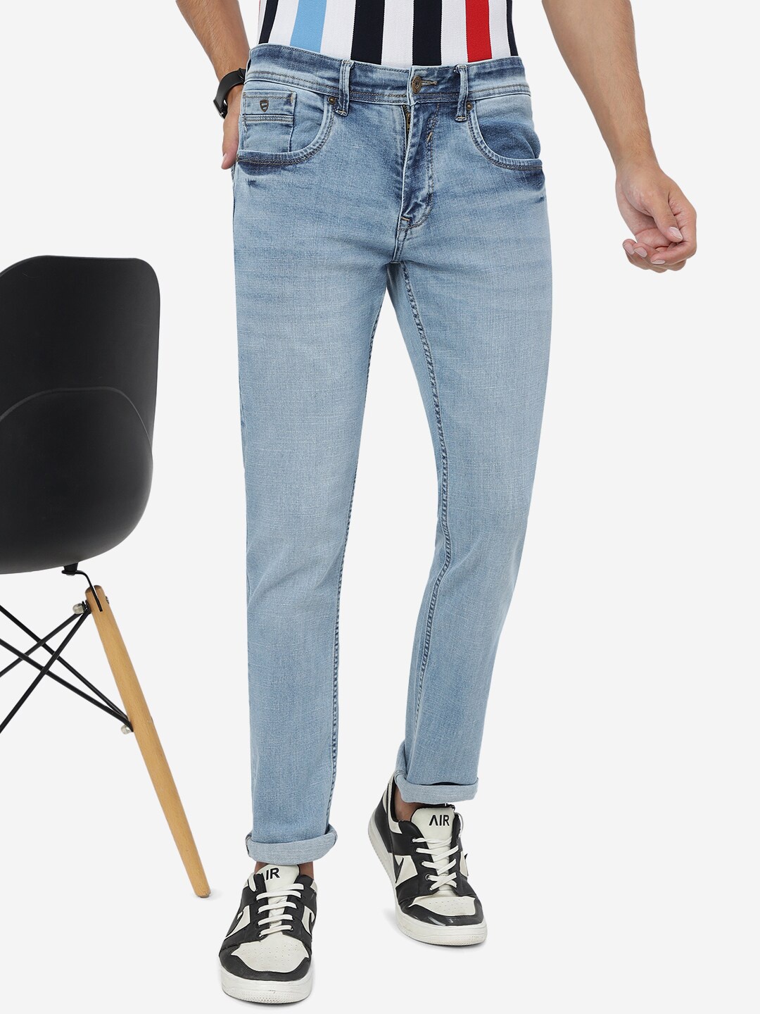 Greenfibre Men Clean Look Mid Rise Heavy Fade Cotton Slim Fit Stretchable Jeans, Blue
Greenfibre Men Clean Look Mid Rise Heavy Fade Cotton Slim Fit Stretchable Jeans, Blue