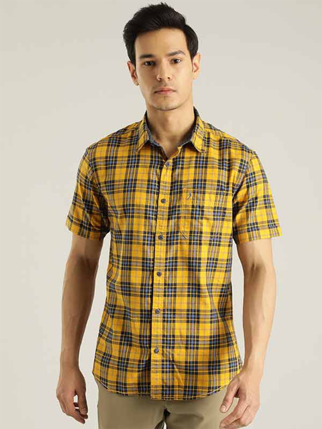 Indian Terrain Chiseled Tartan Checked Spread Collar Pure Cotton Slim Fit Casual Shirt, Mustard
Indian Terrain Chiseled Tartan Checked Spread Collar Pure Cotton Slim Fit Casual Shirt, Mustard
