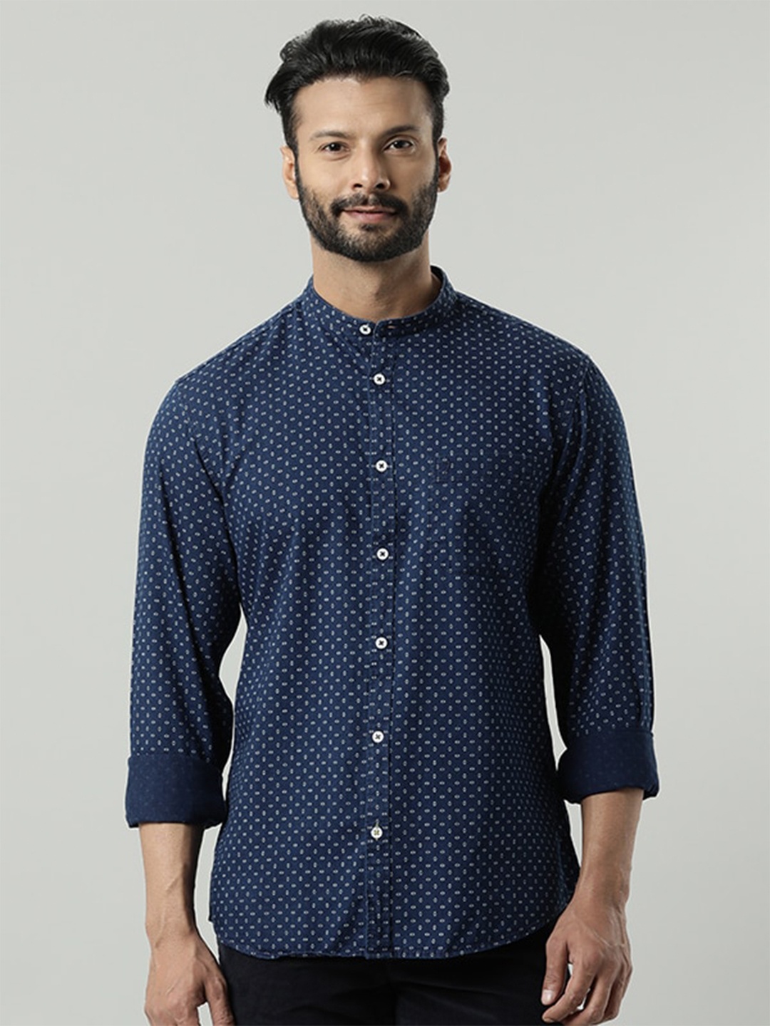 Indian Terrain Chiseled Micro Ditsy Printed Pure Cotton Slim Fit Casual Shirt, Blue
Indian Terrain Chiseled Micro Ditsy Printed Pure Cotton Slim Fit Casual Shirt, Blue