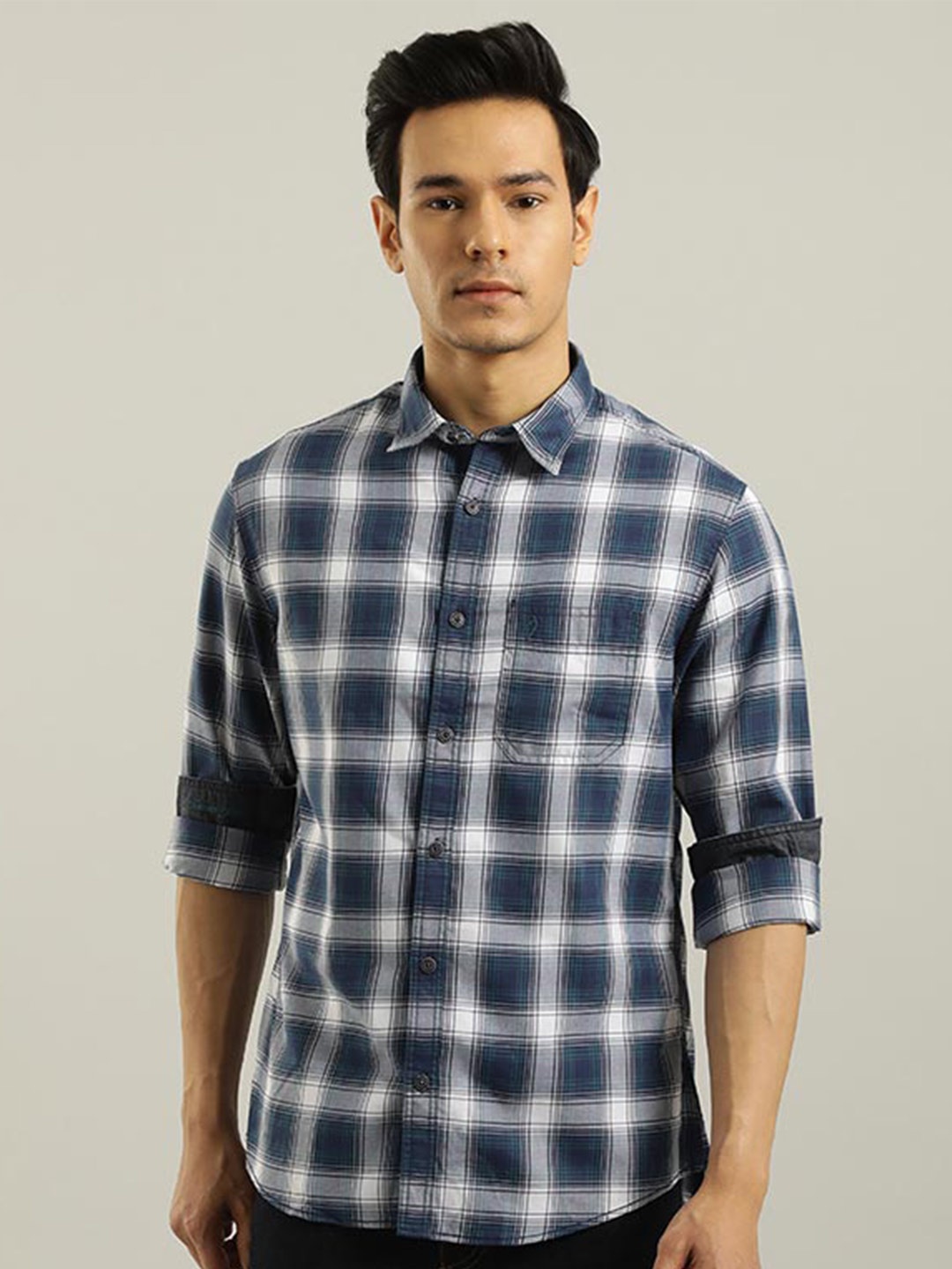 Indian Terrain Men Blue Chiseled Slim Fit Tartan Checks Opaque Checked Casual Shirt
Indian Terrain Men Blue Chiseled Slim Fit Tartan Checks Opaque Checked Casual Shirt