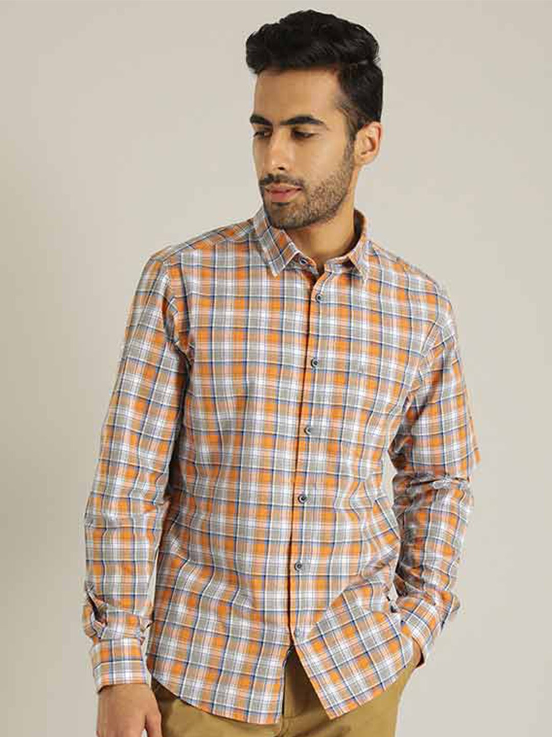 Indian Terrain Chiseled Slim Fit Tartan Checked Casual Pure Cotton Shirt, Orange
Indian Terrain Chiseled Slim Fit Tartan Checked Casual Pure Cotton Shirt, Orange