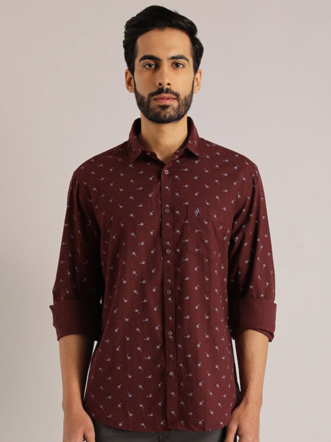 Indian Terrain Conversational Printed Chiseled Slim Fit Pure Cotton Casual Shirt, Maroon
Indian Terrain Conversational Printed Chiseled Slim Fit Pure Cotton Casual Shirt, Maroon