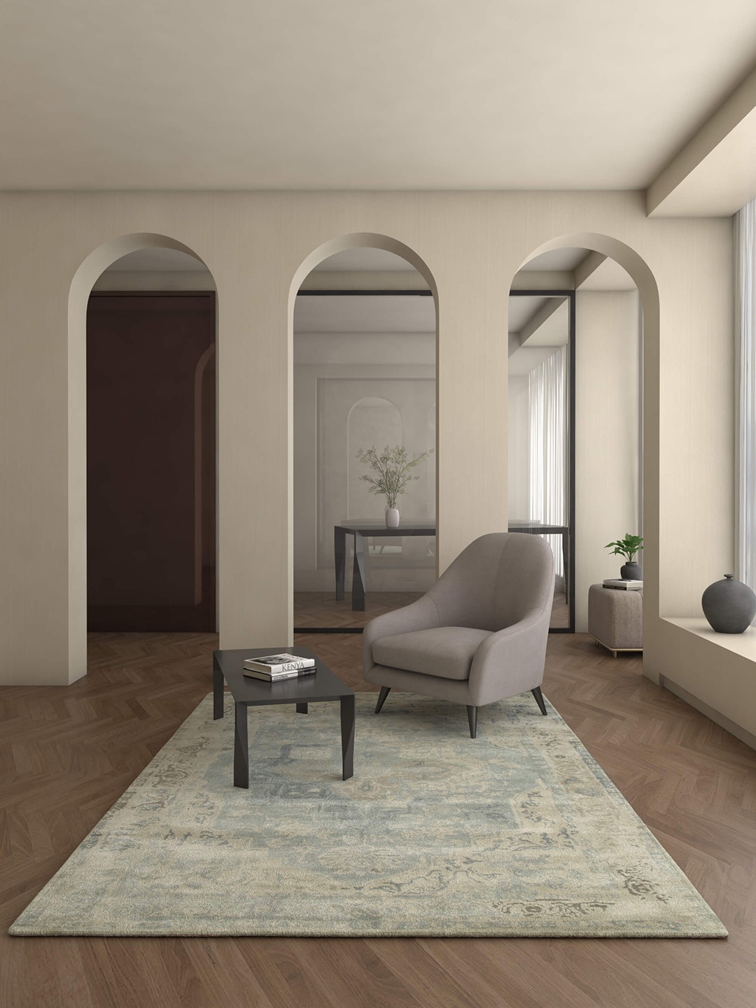 Jaipur Rugs Blue & Grey Abstract Design Rectangular Hand-Tufted Woolen Dhurrie Carpet
Jaipur Rugs Blue & Grey Abstract Design Rectangular Hand-Tufted Woolen Dhurrie Carpet