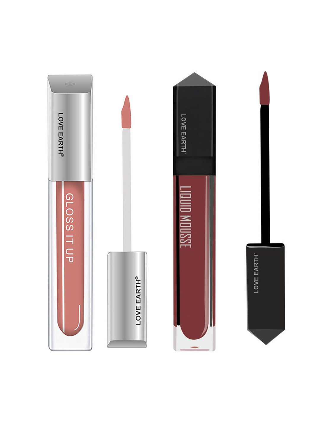 LOVE EARTH Mousse Lipstick 6ml- Irish Coffee & Gloss It Up Lip Gloss 3ml- Angel Kisses 112, Brown
LOVE EARTH Mousse Lipstick 6ml- Irish Coffee & Gloss It Up Lip Gloss 3ml- Angel Kisses 112, Brown