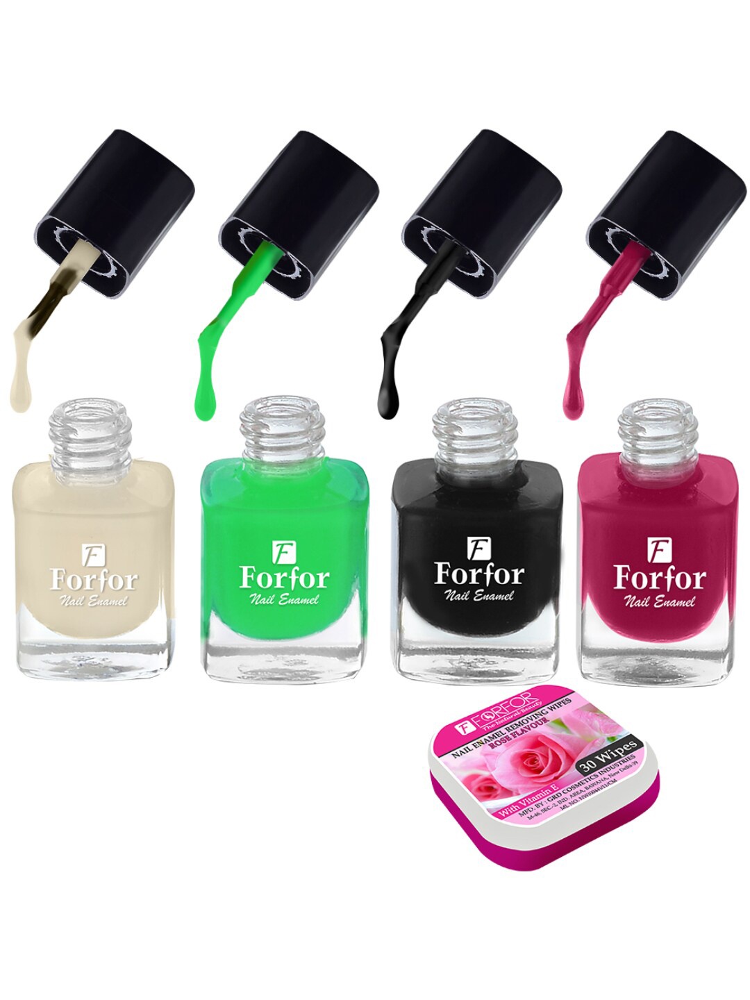 FORFOR Perfect Stay Trendy Set of 4 Long Lasting Nail Enamels - 5 ml Each, Green
FORFOR Perfect Stay Trendy Set of 4 Long Lasting Nail Enamels - 5 ml Each, Green