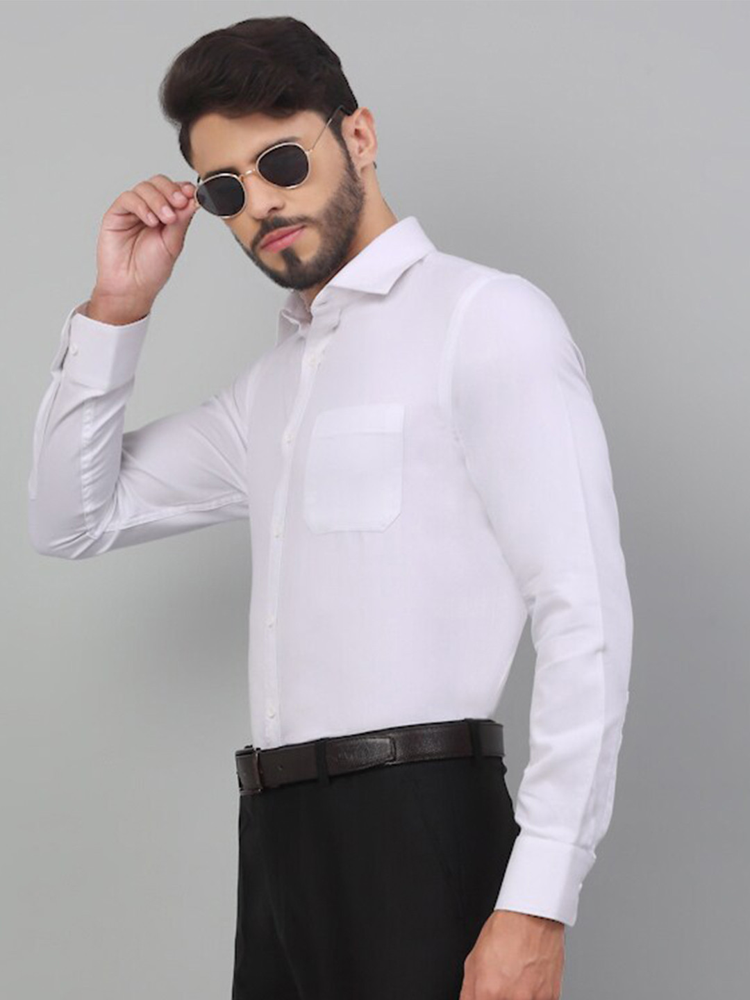 LOUIS STITCH Spread Collar Comfort Opaque Cotton Formal Shirt, White
LOUIS STITCH Spread Collar Comfort Opaque Cotton Formal Shirt, White