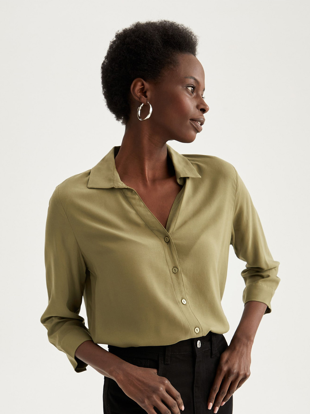 DeFacto Spread Collar Opaque Casual Shirt, Olive
DeFacto Spread Collar Opaque Casual Shirt, Olive