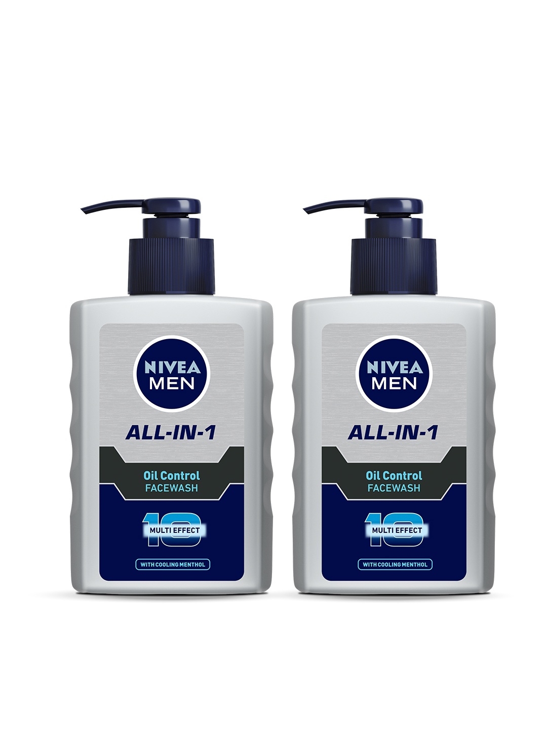 Nivea Men Set of 2 Oil Control All-In-1 Face Wash with Cooling Menthol - 150ml each, Grey
Nivea Men Set of 2 Oil Control All-In-1 Face Wash with Cooling Menthol - 150ml each, Grey