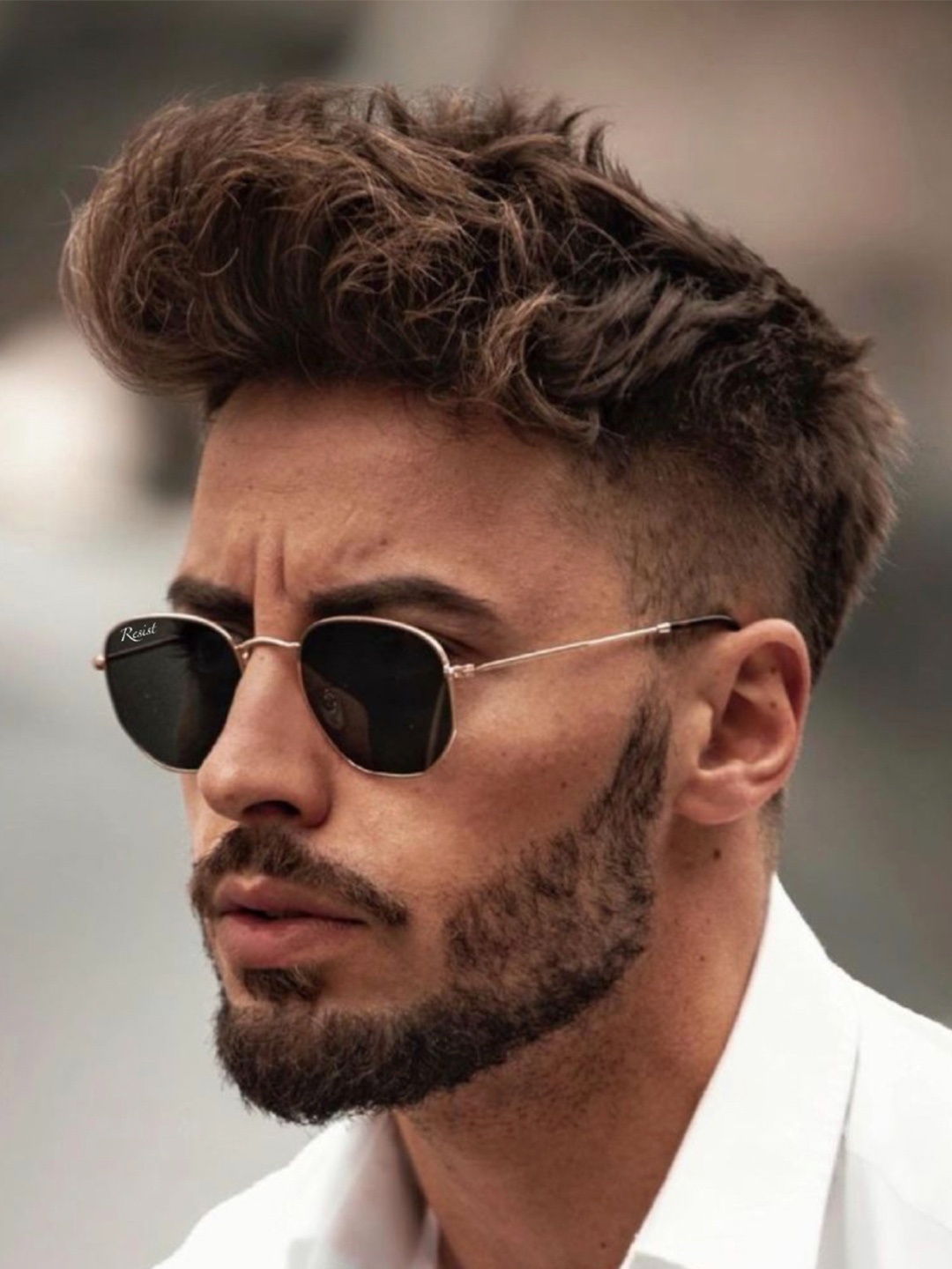 RESIST EYEWEAR Lens & Rectangle Sunglasses With UV Protected Lens FRANCISGOLDBLACK, Black
RESIST EYEWEAR Lens & Rectangle Sunglasses With UV Protected Lens FRANCISGOLDBLACK, Black