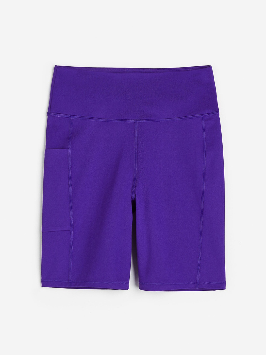 H&M Women DryMove Pocket-Detail Sports Cycling Shorts, Purple