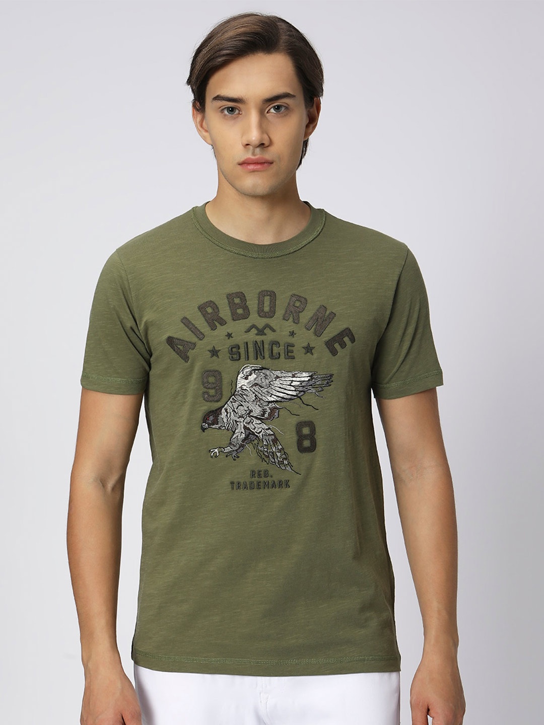Mufti Typography Printed Round Neck Short Sleeves Slim Fit Pure Cotton T-shirt, Green
Mufti Typography Printed Round Neck Short Sleeves Slim Fit Pure Cotton T-shirt, Green