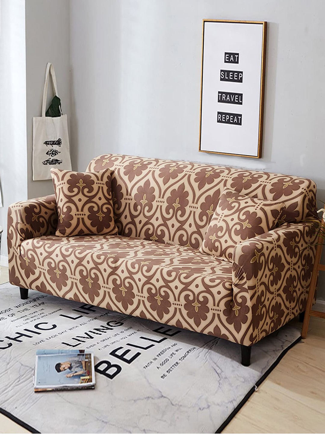 HOUSE OF QUIRK Universal Brown & Beige Printed Flexible Stretchable 2-Seater Sofa Cover
HOUSE OF QUIRK Universal Brown & Beige Printed Flexible Stretchable 2-Seater Sofa Cover