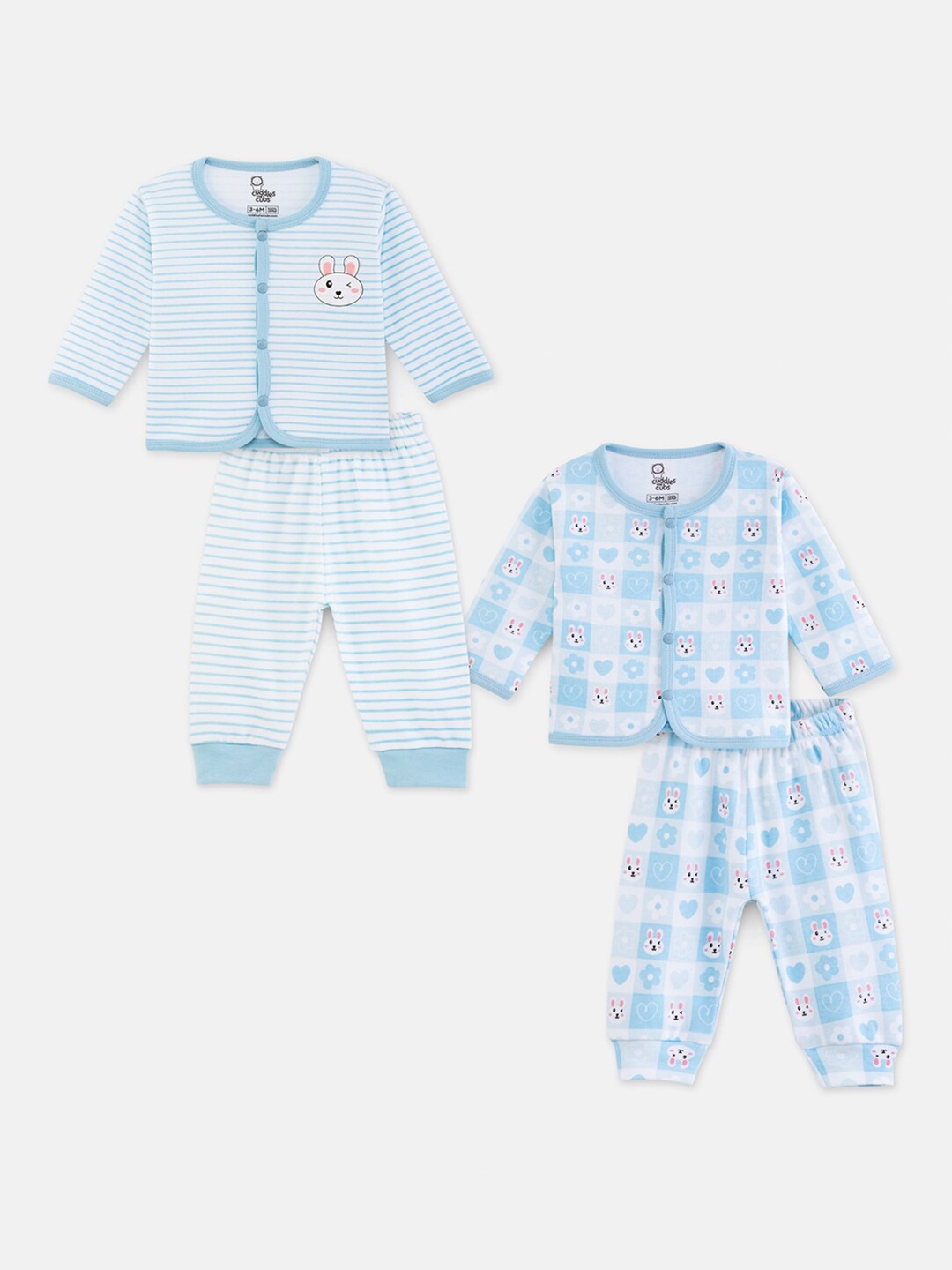 Cuddles for Cubs Infant Kids Pack Of 2 Printed Pure Cotton Jhabla & Pyjamas Clothing Set, Blue
Cuddles for Cubs Infant Kids Pack Of 2 Printed Pure Cotton Jhabla & Pyjamas Clothing Set, Blue