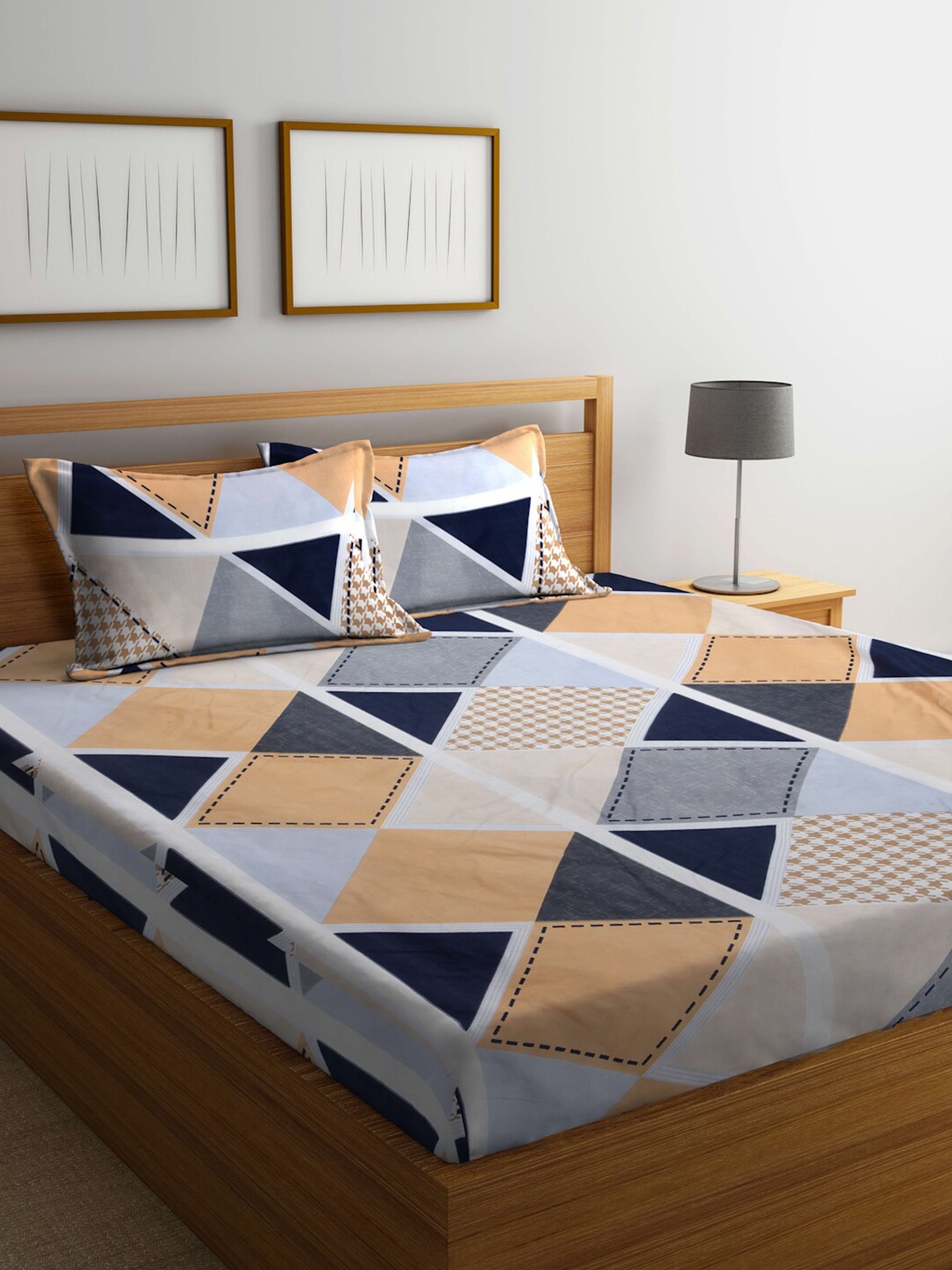 FABINALIV White & Grey Geometric Printed 300 TC Fitted King Bedsheet & 2 Pillow Covers
FABINALIV White & Grey Geometric Printed 300 TC Fitted King Bedsheet & 2 Pillow Covers