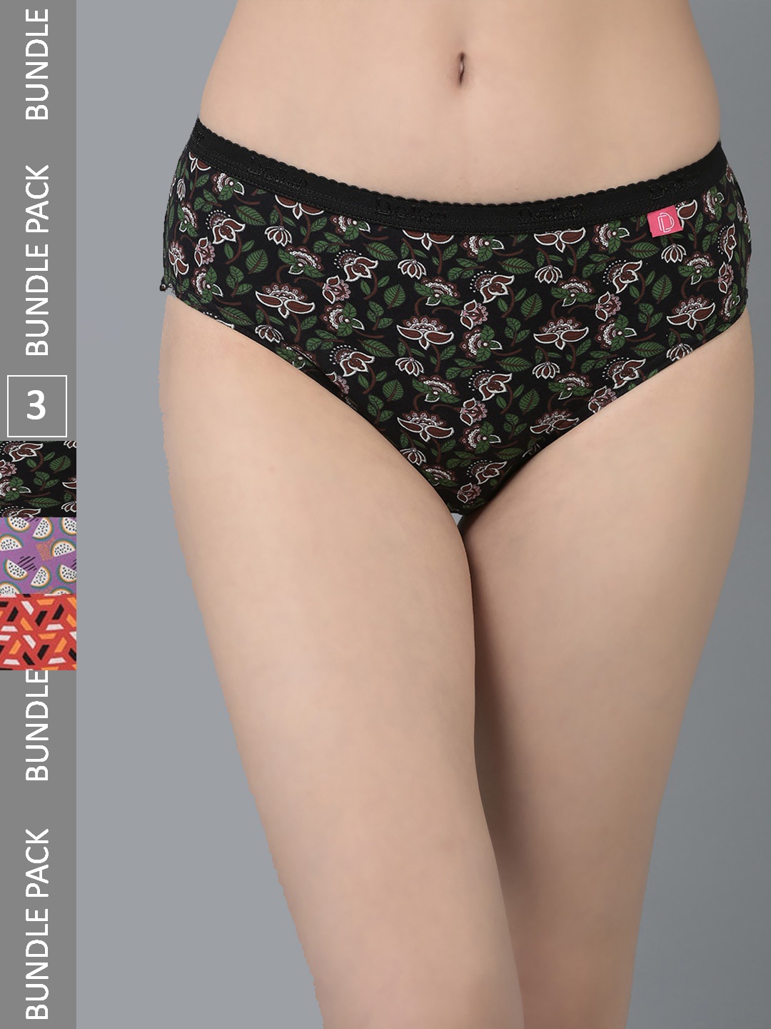 Dollar Missy Pack of 3 Deep Printed Outer Elasticated Hipster Panty MMBB-101P-R3#Z#OE3-PO3, Multi
Dollar Missy Pack of 3 Deep Printed Outer Elasticated Hipster Panty MMBB-101P-R3#Z#OE3-PO3, Multi
