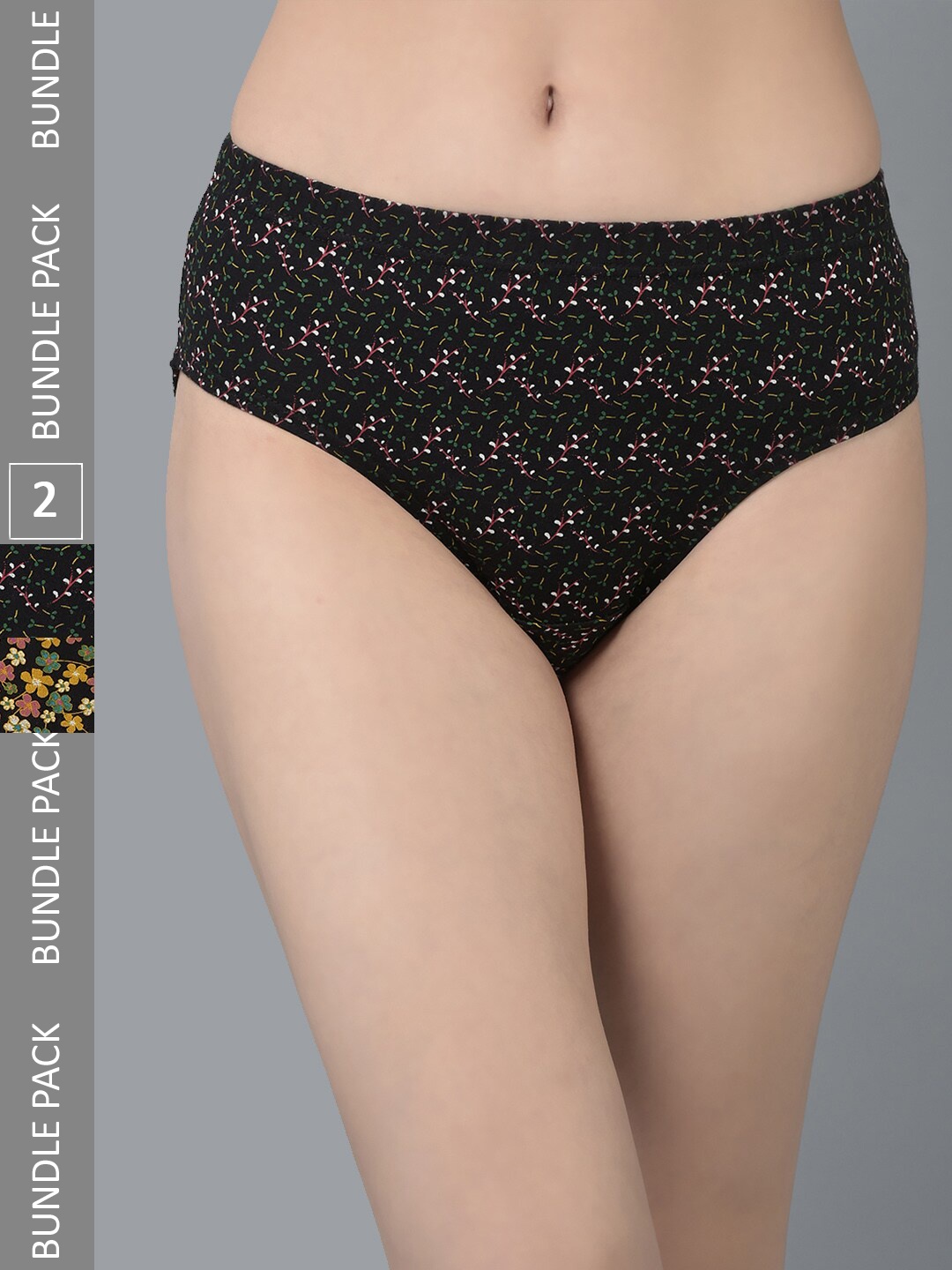 Dollar Missy Women Pack Of 2 Assorted Anti Microbial Printed Pure Cotton Hipster Briefs, Multi
Dollar Missy Women Pack Of 2 Assorted Anti Microbial Printed Pure Cotton Hipster Briefs, Multi