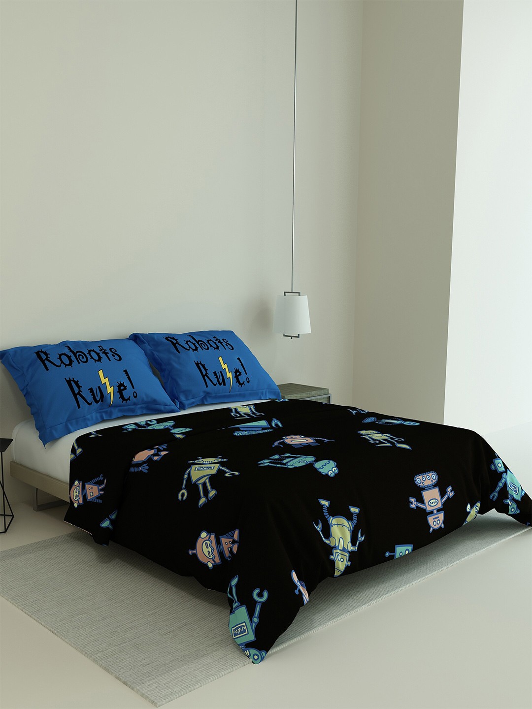 LABHAM Toddlers Black Cartoon Characters 180 TC Cotton King Bedsheet With 2 Pillow Covers
LABHAM Toddlers Black Cartoon Characters 180 TC Cotton King Bedsheet With 2 Pillow Covers