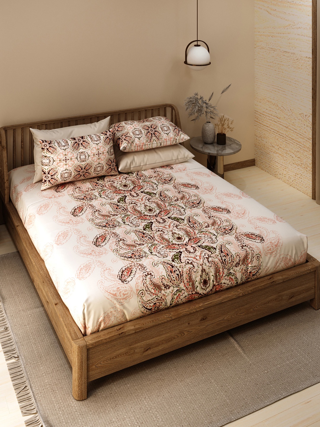 LABHAM Ethnica Red & White Ethnic Motifs Cotton 180 TC King Bedsheet With 2 Pillow Covers
LABHAM Ethnica Red & White Ethnic Motifs Cotton 180 TC King Bedsheet With 2 Pillow Covers