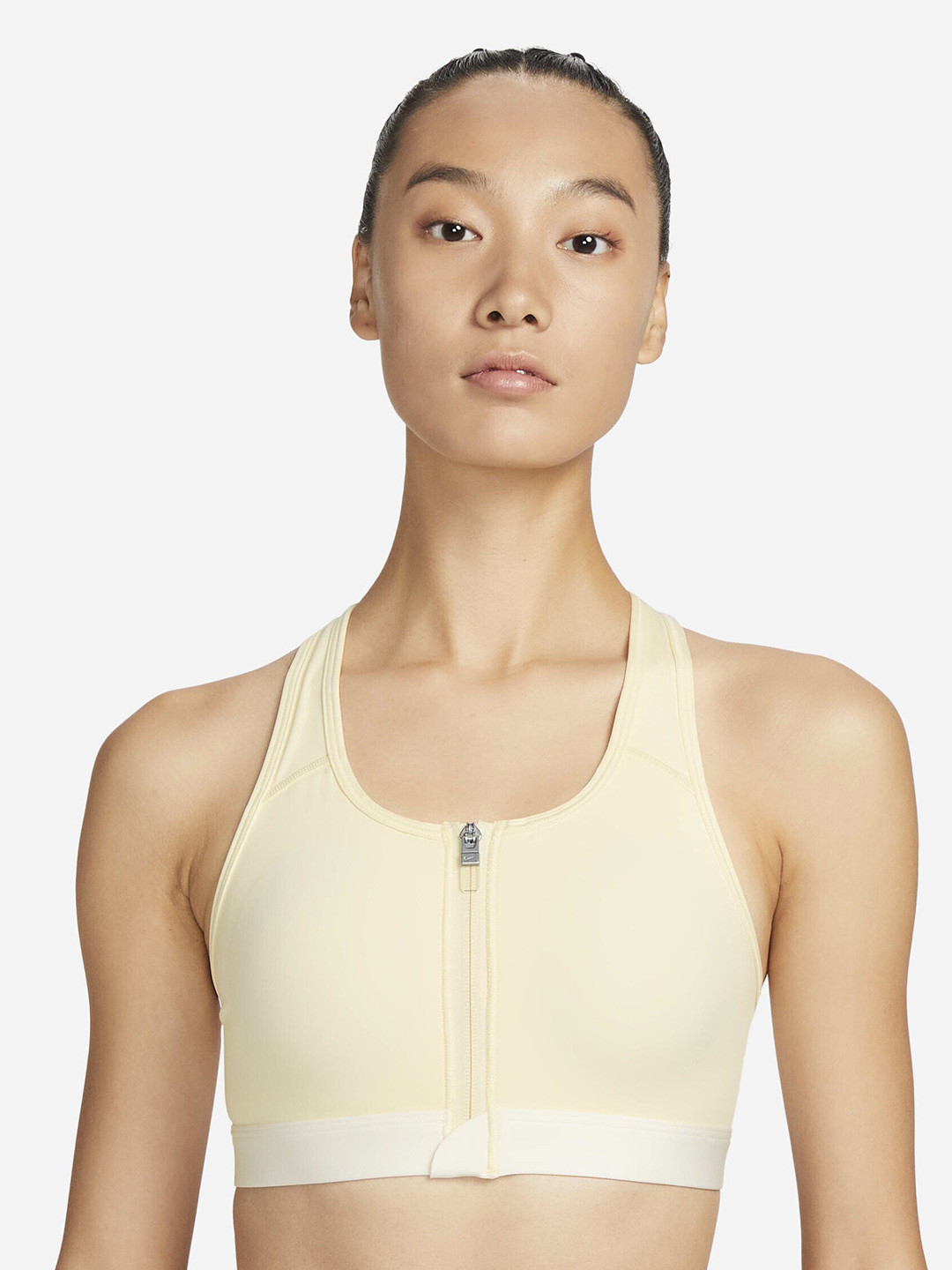 Nike Dri-FIT Swoosh Zip-Front Medium-Support Lightly Padded Workout Bra, White
Nike Dri-FIT Swoosh Zip-Front Medium-Support Lightly Padded Workout Bra, White