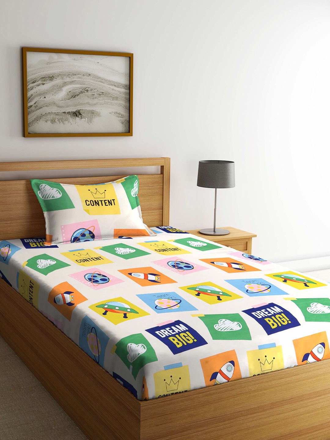 FABINALIV White & Orange Cartoon Characters 300 TC Single Bedsheet With 1 Pillow Cover
FABINALIV White & Orange Cartoon Characters 300 TC Single Bedsheet With 1 Pillow Cover