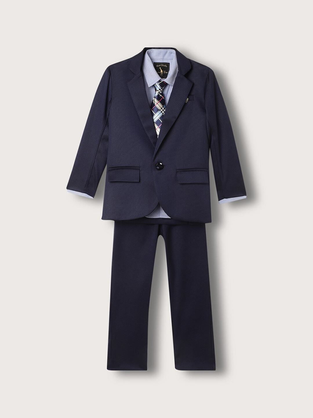 Blue Giraffe Boys Single-Breasted Shirt with Trouers & Blazer 3 Piece Formal Suit, Navy blue
Blue Giraffe Boys Single-Breasted Shirt with Trouers & Blazer 3 Piece Formal Suit, Navy blue