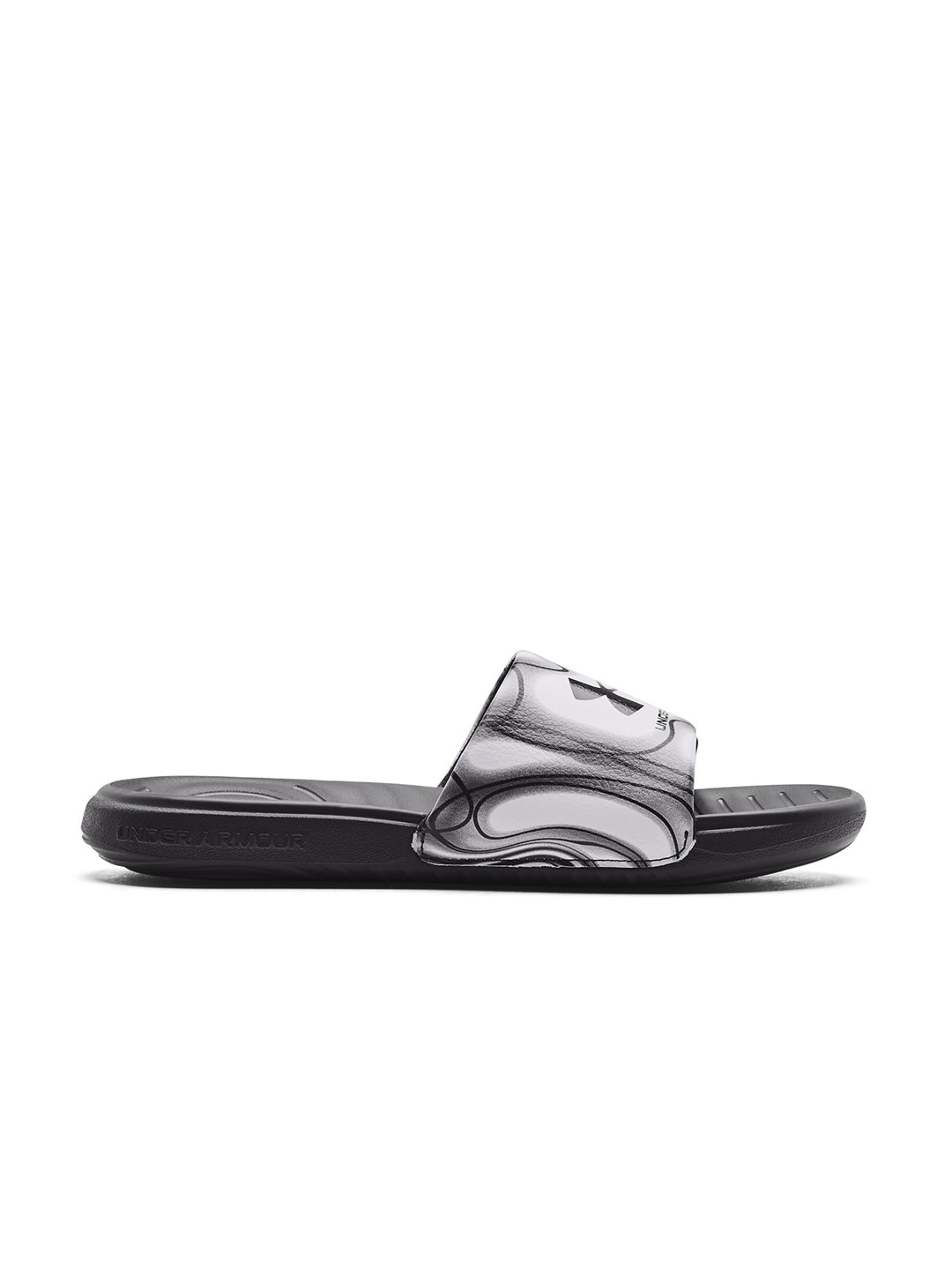 UNDER ARMOUR Women Abstract Printed Sliders with Brand Logo Detail, White