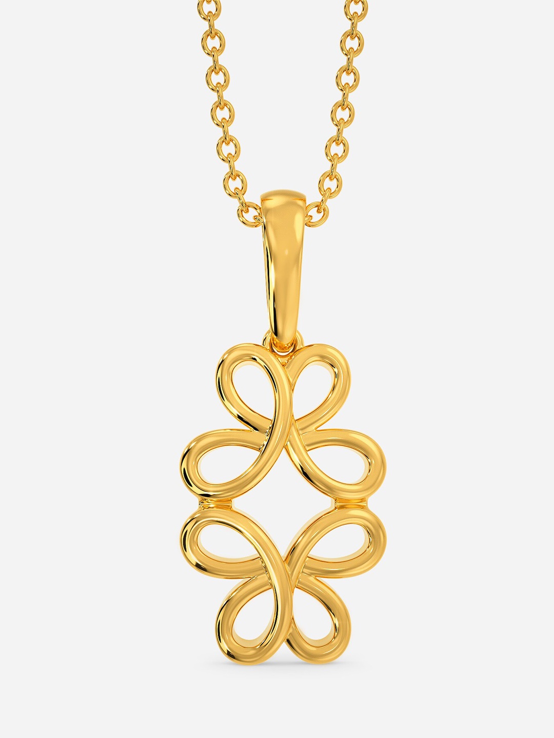 MELORRA Serenade In Braids 18KT Gold Pendant-3.07gm