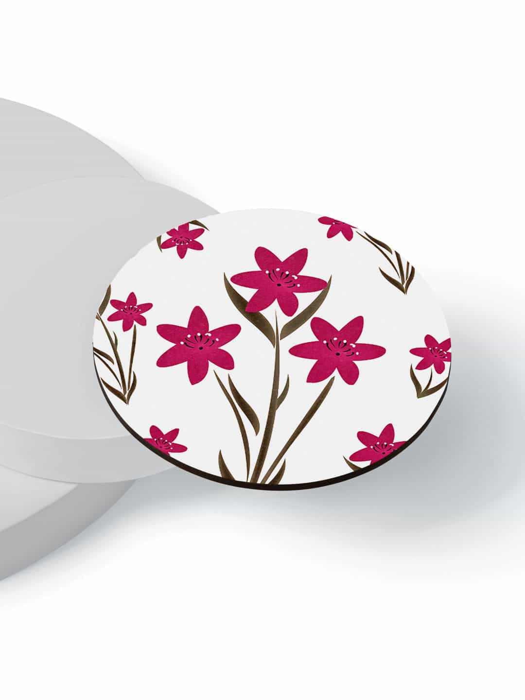macmerise White & Pink 6-Pieces SK Zephyr Lily Design Printed MDF Wooden Circular Coasters
macmerise White & Pink 6-Pieces SK Zephyr Lily Design Printed MDF Wooden Circular Coasters
