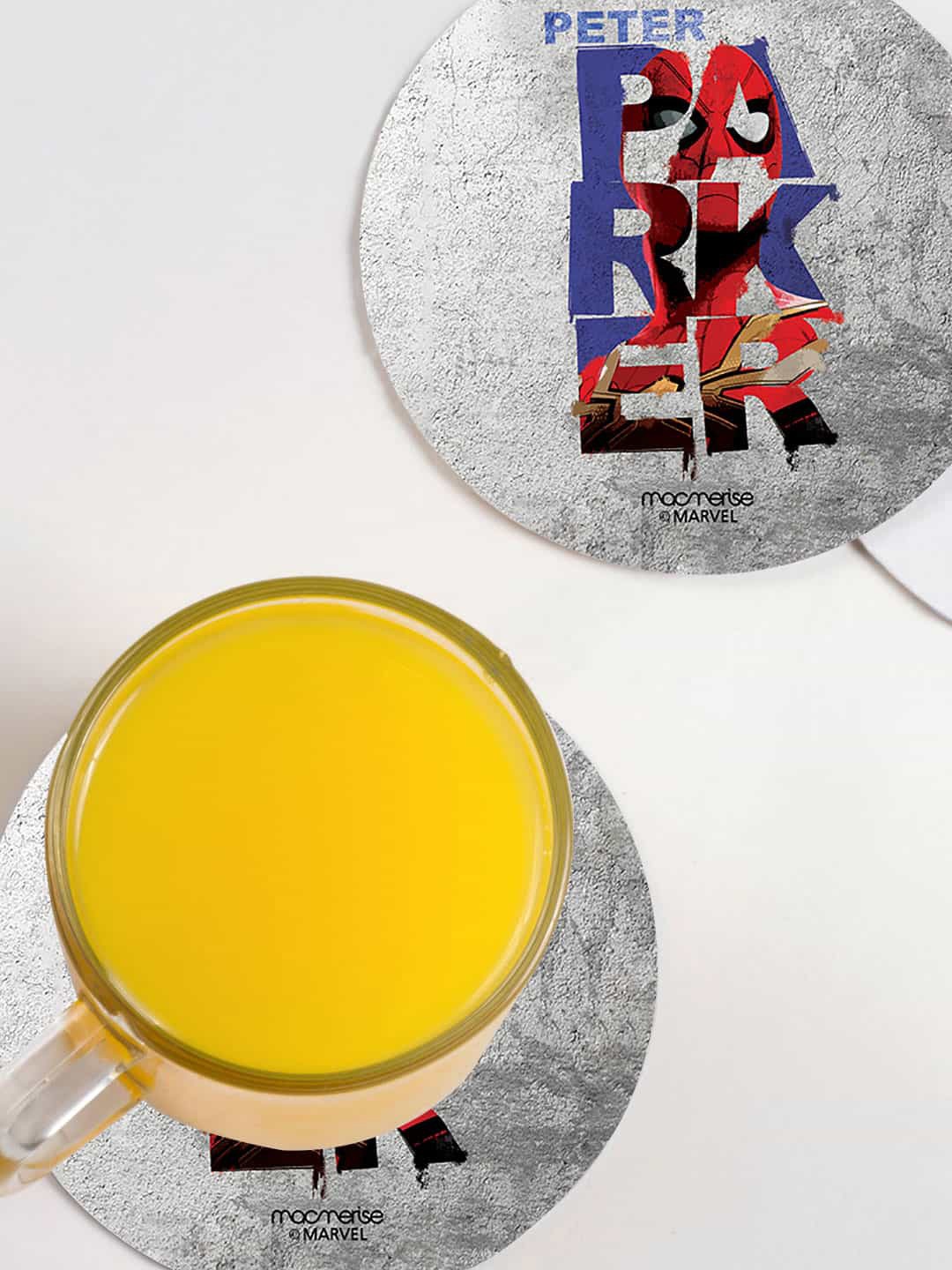 macmerise Grey & Red 6 Pcs Peter Parker Grunge Design Printed MDF Wooden Circular Coaster
macmerise Grey & Red 6 Pcs Peter Parker Grunge Design Printed MDF Wooden Circular Coaster