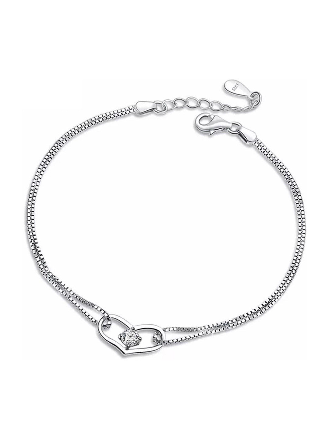 MYKI Women Silver-Plated Cubic Zirconia Charm Bracelet
MYKI Women Silver-Plated Cubic Zirconia Charm Bracelet