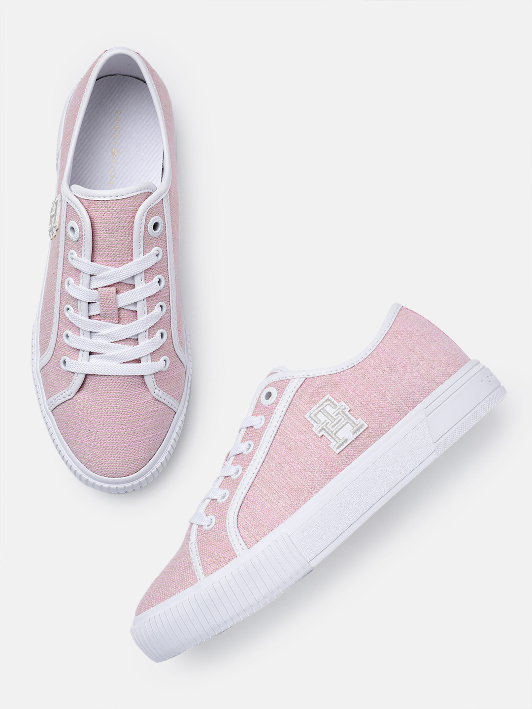 Tommy Hilfiger Women Textured Regular Sneakers, Pink
Tommy Hilfiger Women Textured Regular Sneakers, Pink