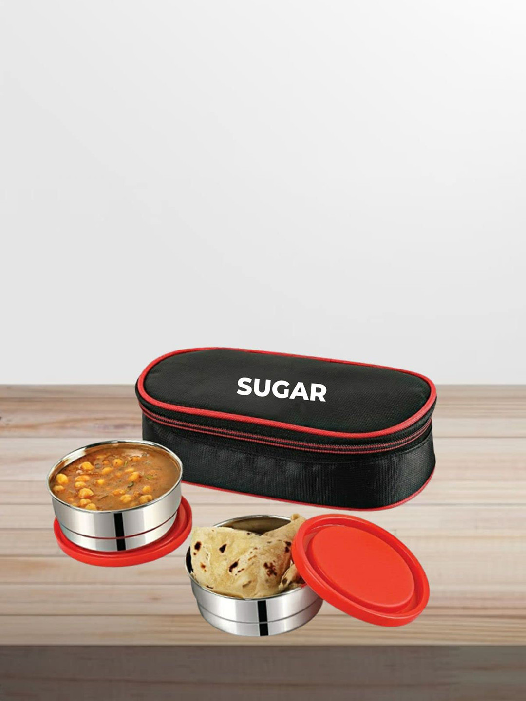 SUGAR Glowell 2 Pcs Red Stainless Steel Leak-Proof Containers With Lid With Bag-300 ml
SUGAR Glowell 2 Pcs Red Stainless Steel Leak-Proof Containers With Lid With Bag-300 ml