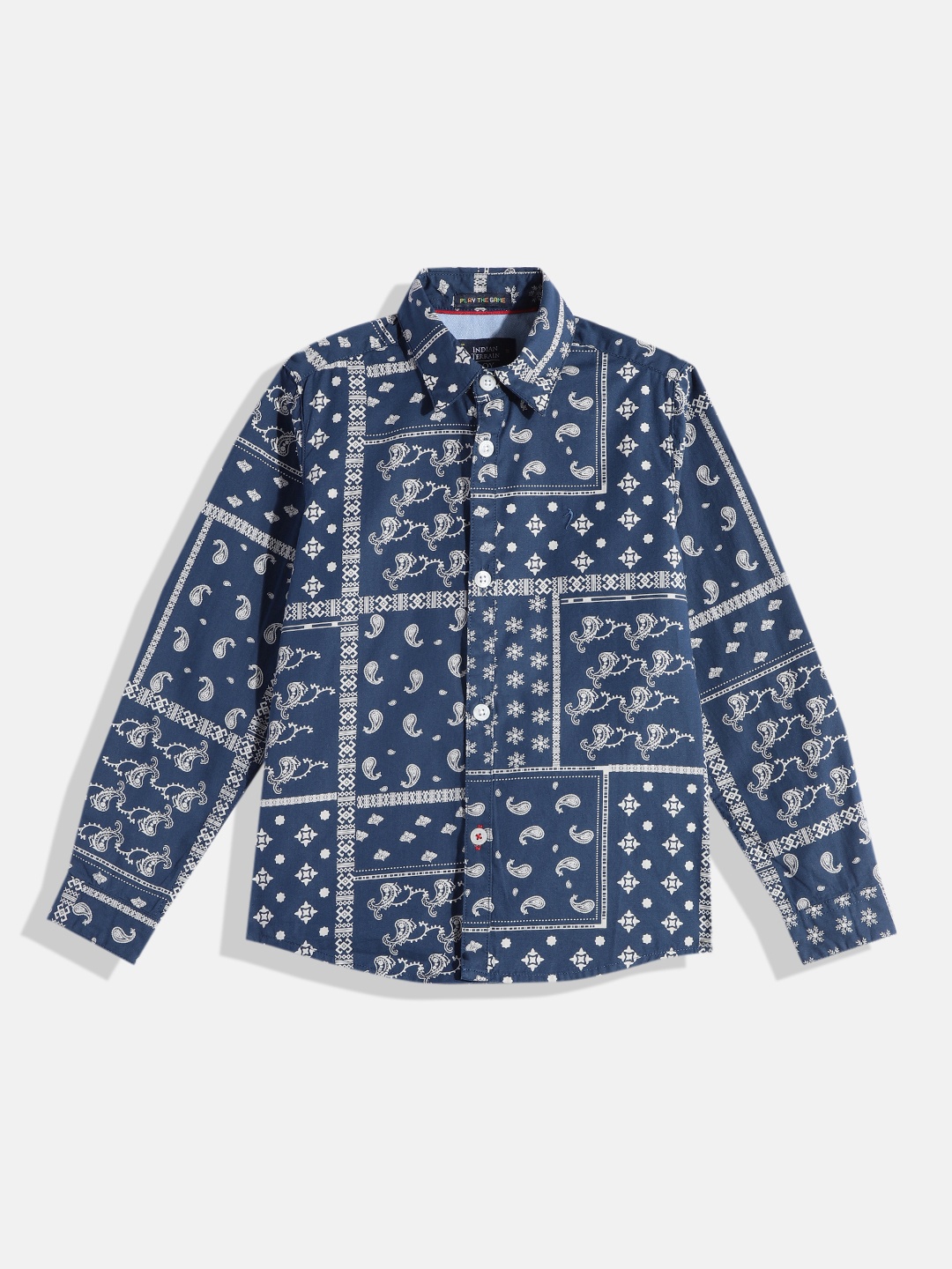 Indian Terrain Boys Straight Regular Fit Paisley & Floral Opaque Printed Pure Cotton Shirt, Blue
Indian Terrain Boys Straight Regular Fit Paisley & Floral Opaque Printed Pure Cotton Shirt, Blue