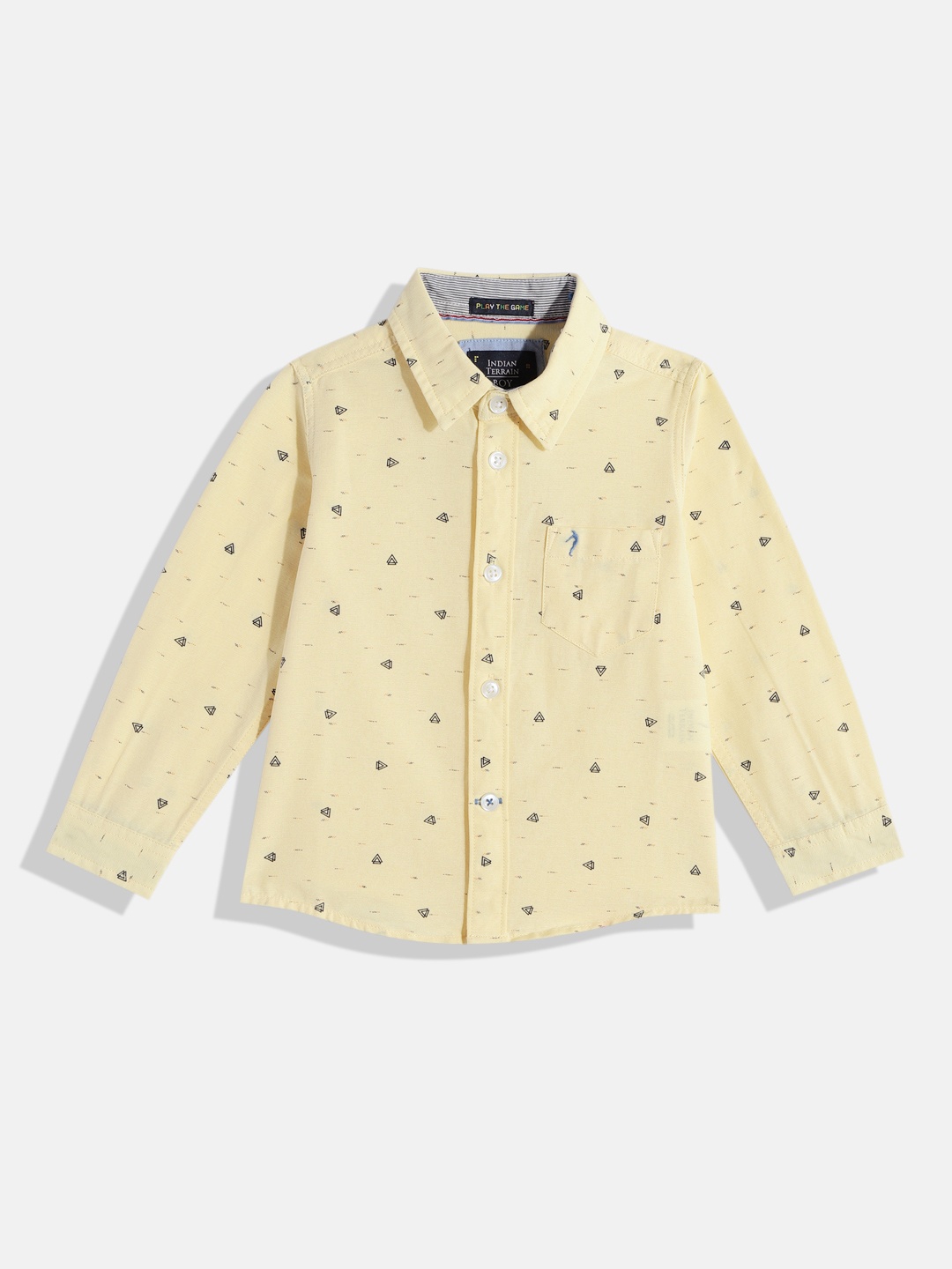 Indian Terrain Boys Straight Opaque Geometric Printed Pure Cotton Casual Shirt, Yellow
Indian Terrain Boys Straight Opaque Geometric Printed Pure Cotton Casual Shirt, Yellow