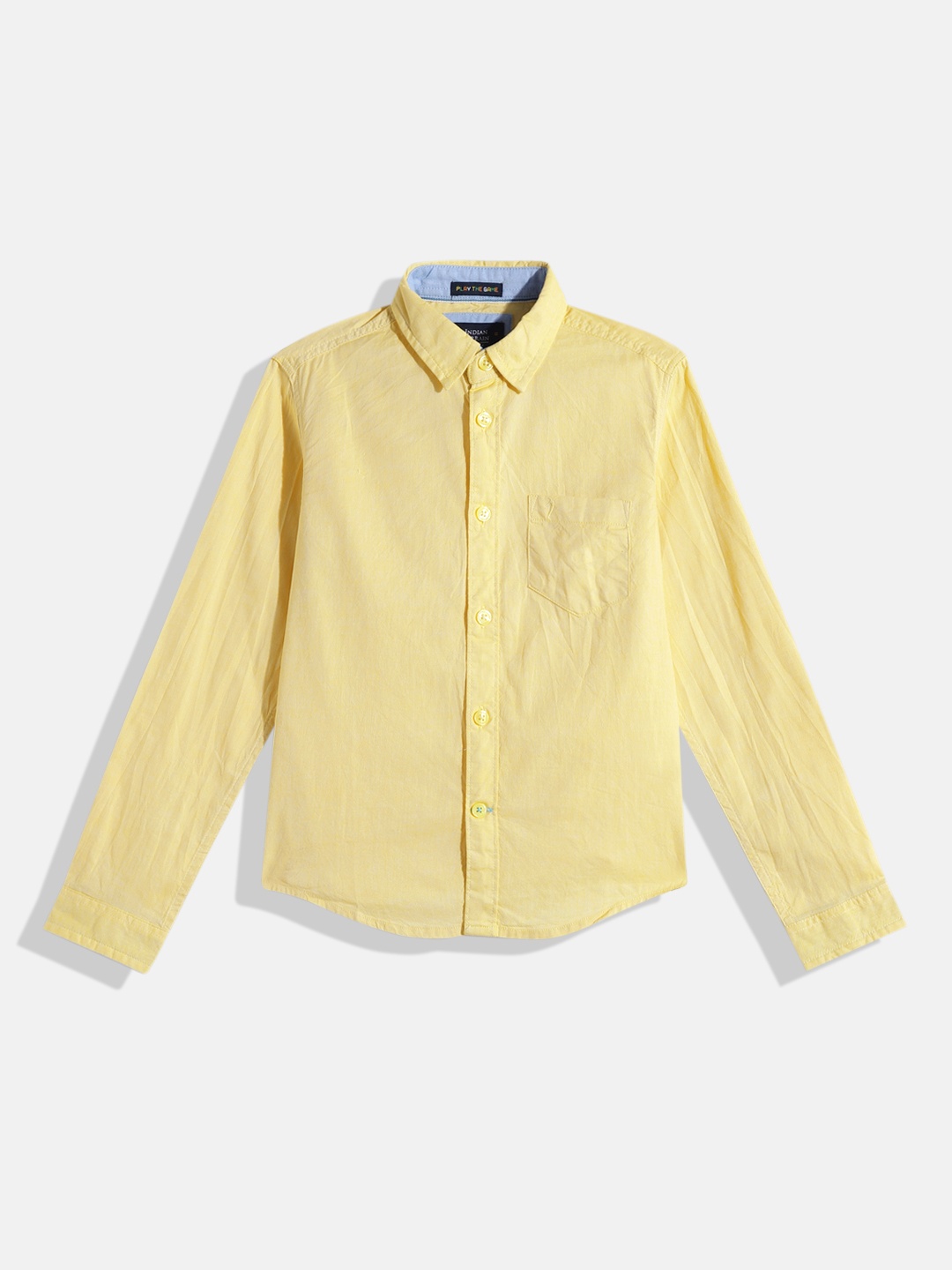 Indian Terrain Boys Straight Regular Fit Solid Opaque Pure Cotton Casual Shirt, Yellow
Indian Terrain Boys Straight Regular Fit Solid Opaque Pure Cotton Casual Shirt, Yellow