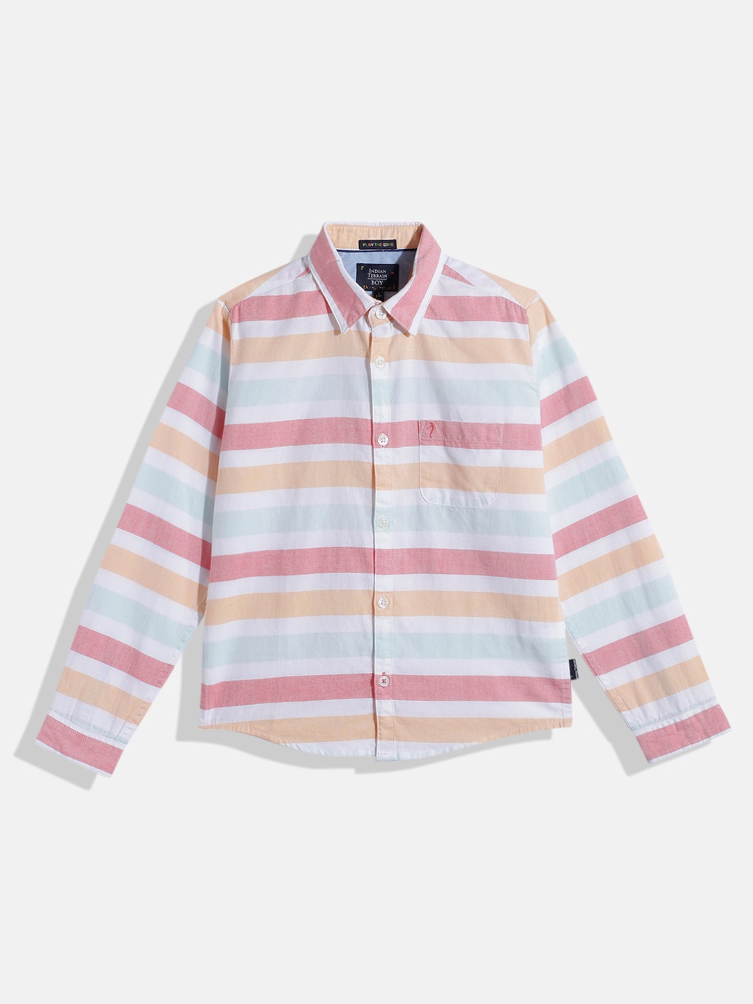 Indian Terrain Boys Straight Multi Or Variegated Stripes Opaque Pure Cotton Casual Shirt, Yellow
Indian Terrain Boys Straight Multi Or Variegated Stripes Opaque Pure Cotton Casual Shirt, Yellow