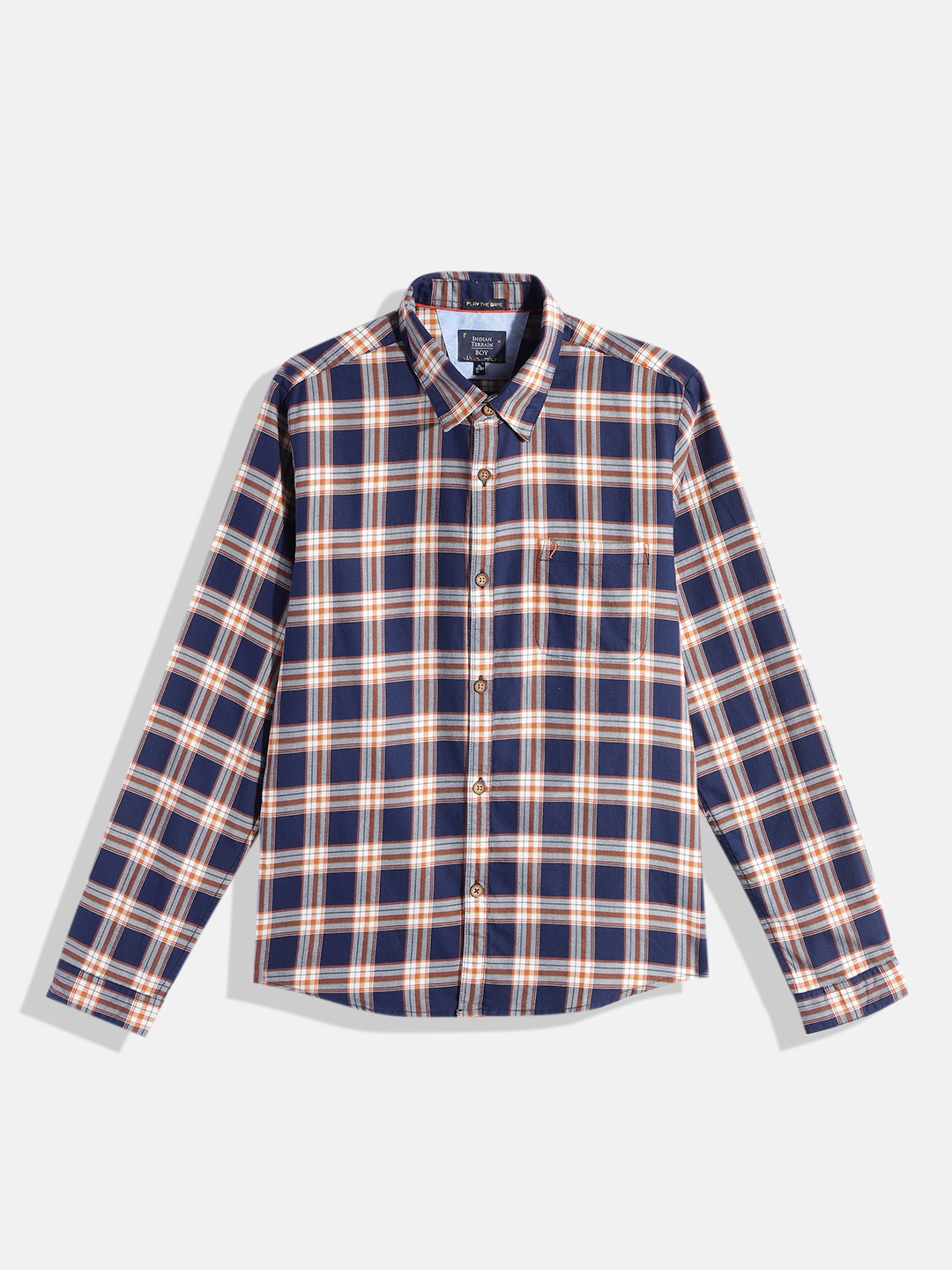 Indian Terrain Boys Straight Regular Fit Tartan Checks Opaque Pure Cotton Casual Shirt, Blue
Indian Terrain Boys Straight Regular Fit Tartan Checks Opaque Pure Cotton Casual Shirt, Blue