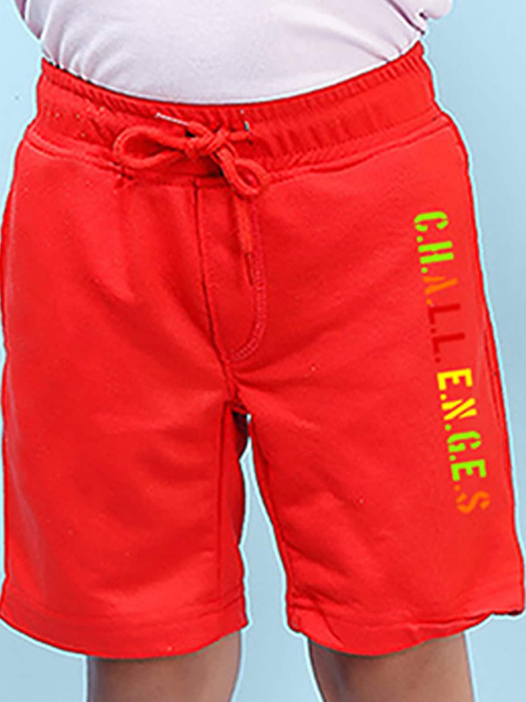 NUSYL Boys Chall Enges Printed Regular Shorts, Red