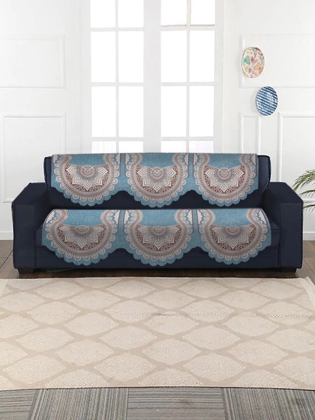 HOSTA HOMES Turquoise Blue & Brown 2 Pieces Jacquard Design Velvet 3-Seater Sofa Covers
HOSTA HOMES Turquoise Blue & Brown 2 Pieces Jacquard Design Velvet 3-Seater Sofa Covers