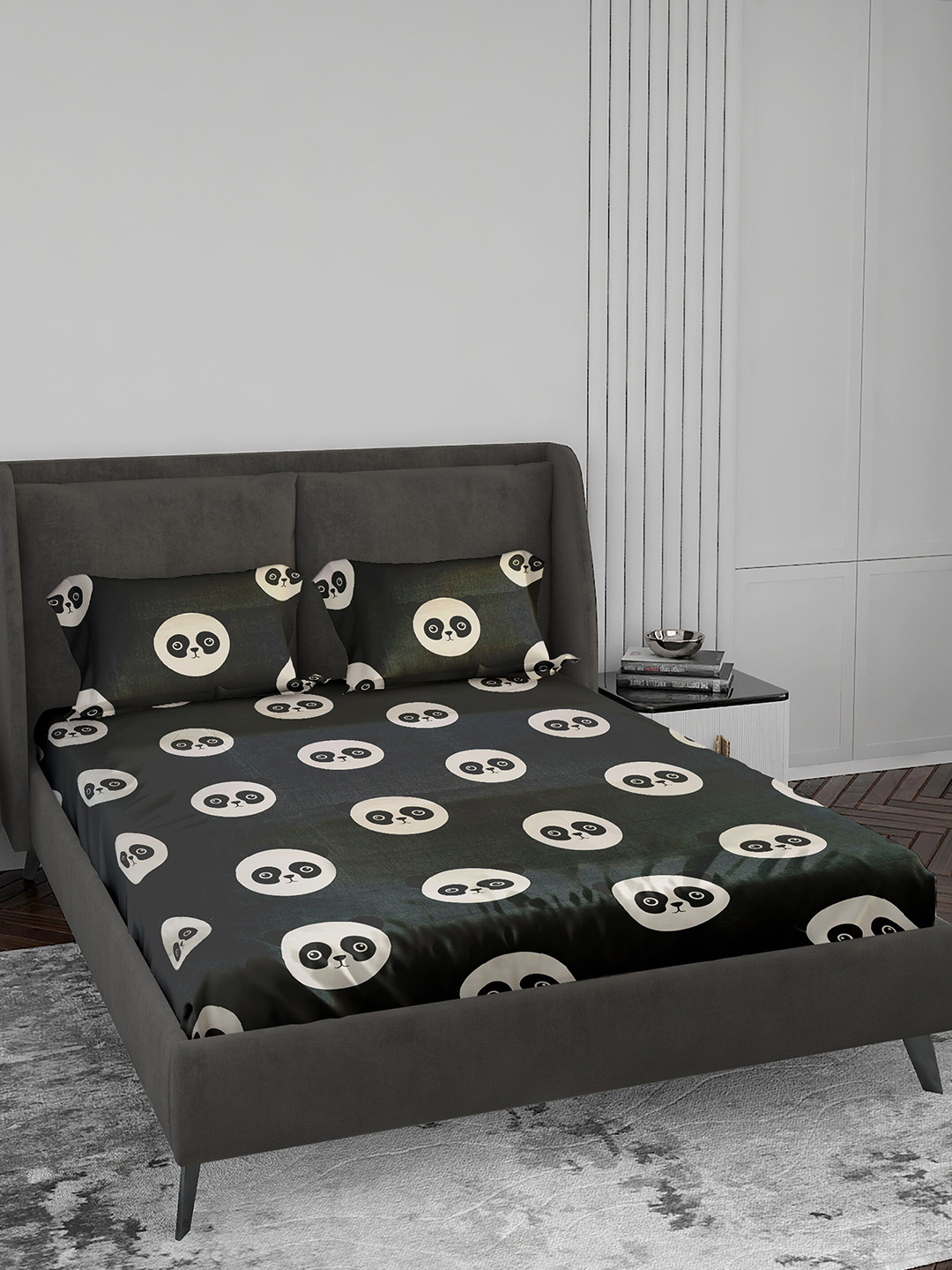 LABHAM Kids Mania Grey Conversational Cotton 144 TC King Bedsheet With 2 Pillow Covers
LABHAM Kids Mania Grey Conversational Cotton 144 TC King Bedsheet With 2 Pillow Covers