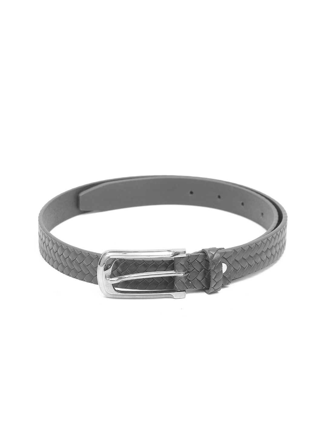Calvadoss Girls Textured Leather Belt, Black