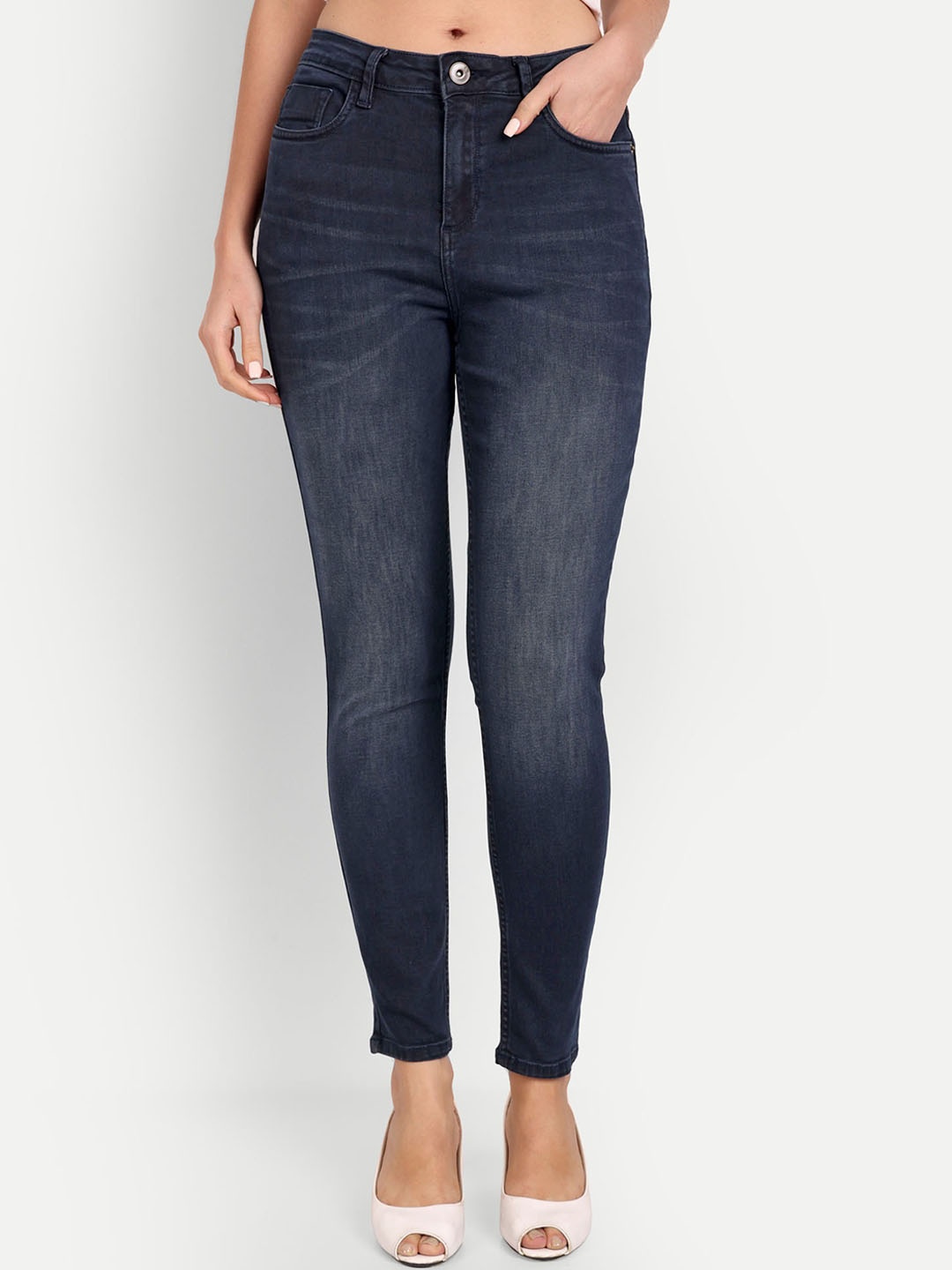 Mast & Harbour Women Blue Skinny Fit High-Rise Clean Look Light Fade Stretchable Jeans
Mast & Harbour Women Blue Skinny Fit High-Rise Clean Look Light Fade Stretchable Jeans