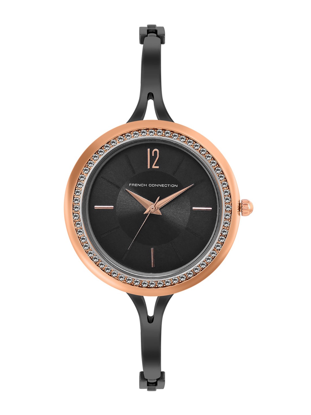 French Connection Women Eva Embellished Dial Bracelet Style Strap Analogue Watch FCN00091A, Black
French Connection Women Eva Embellished Dial Bracelet Style Strap Analogue Watch FCN00091A, Black
