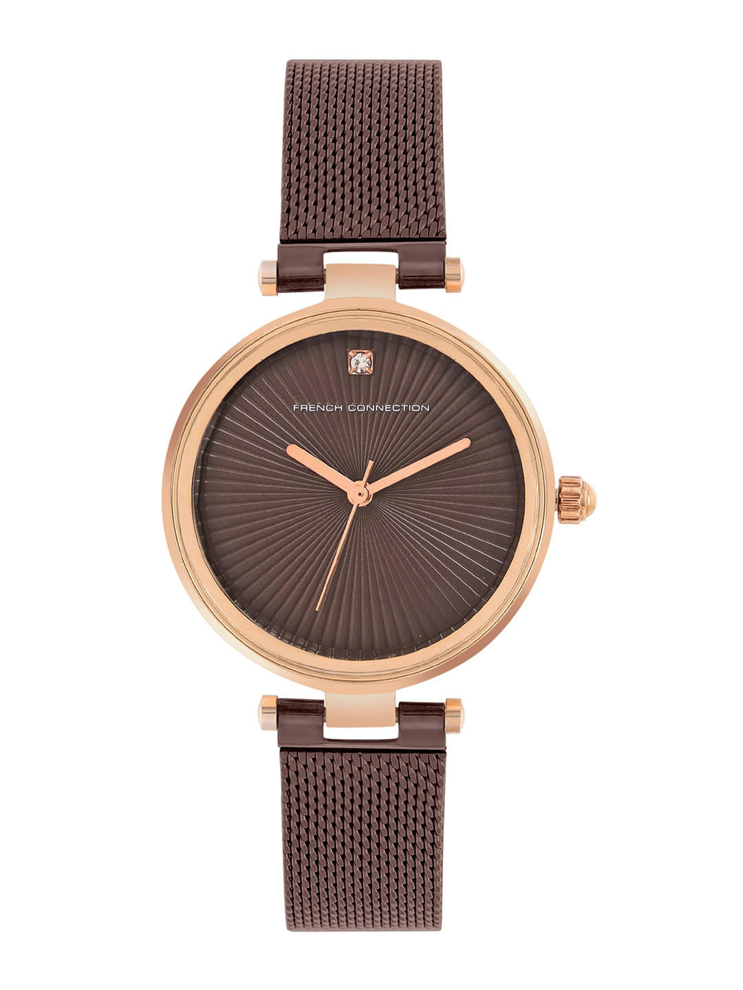 French Connection Women Dial & Stainless Steel Bracelet Style Analogue Watch FCN00070D, Brown 
French Connection Women Dial & Stainless Steel Bracelet Style Analogue Watch FCN00070D, Brown